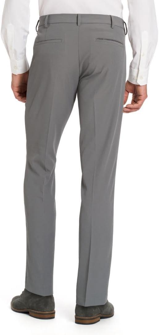 imageVan Heusen Mens Stain Shield Stretch Slim Fit Flat Front Dress PantDove Grey