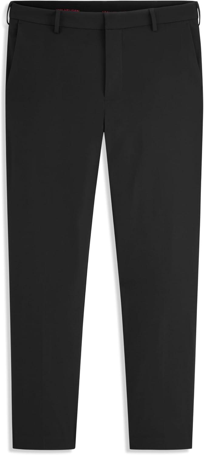 imageVan Heusen Mens Stain Shield Stretch Slim Fit Flat Front Dress PantJet Black