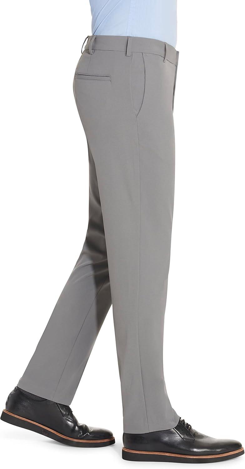 imageVan Heusen Mens Stain Shield Stretch Slim Fit Flat Front Dress PantSmoked Pearl