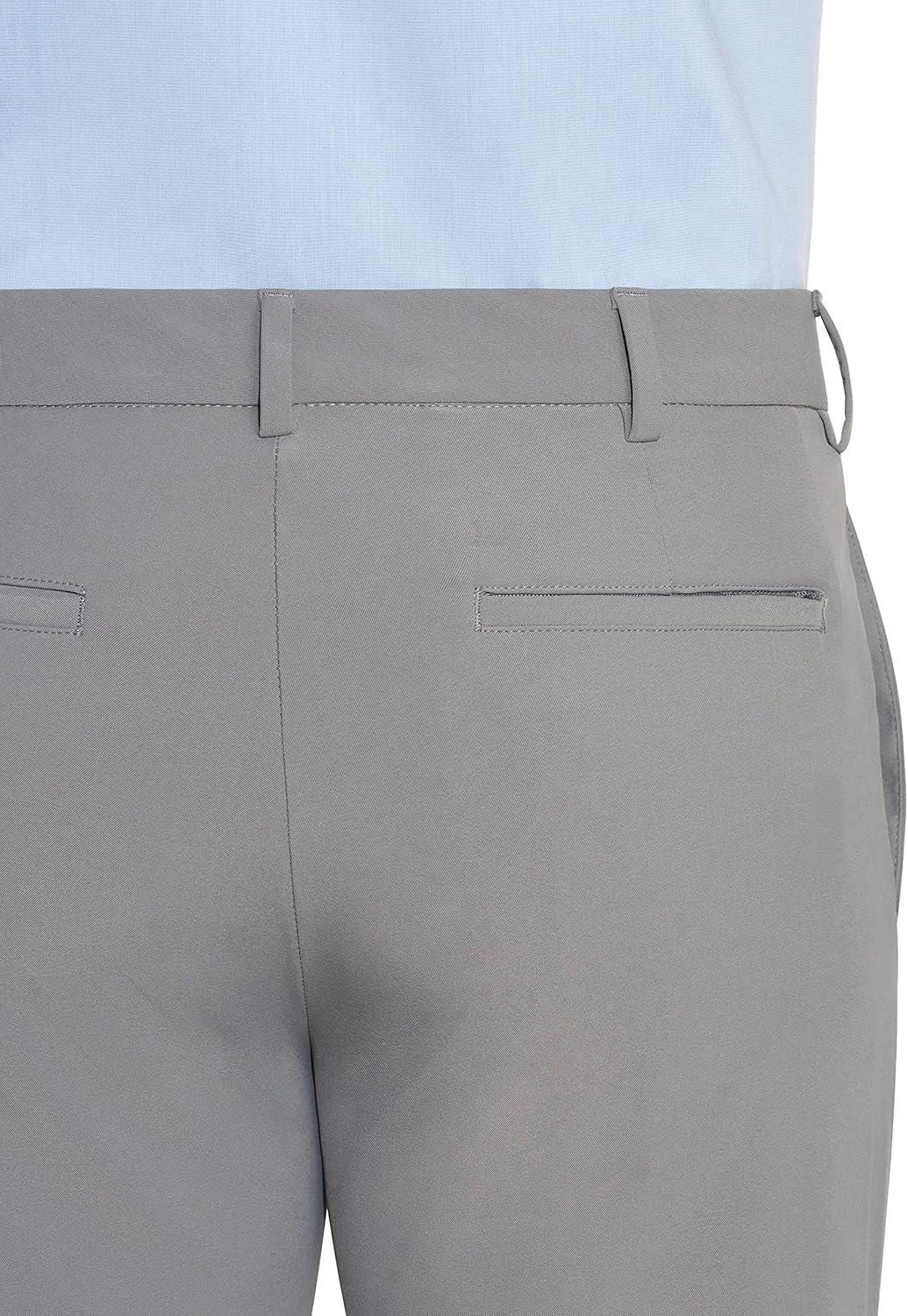 imageVan Heusen Mens Stain Shield Stretch Slim Fit Flat Front Dress PantSmoked Pearl