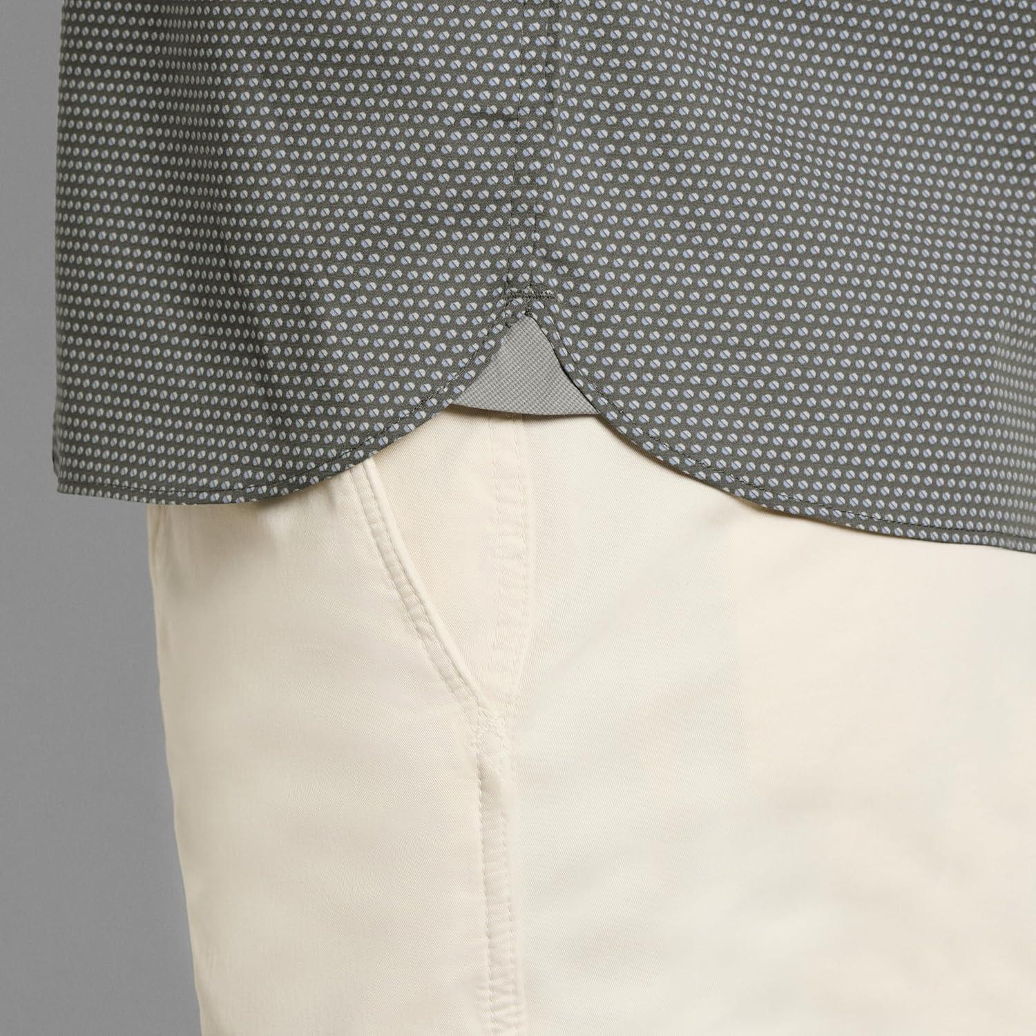 imageVan Heusen Mens Wrinkle Free Short Sleeve Button Down Check ShirtDusty Olive