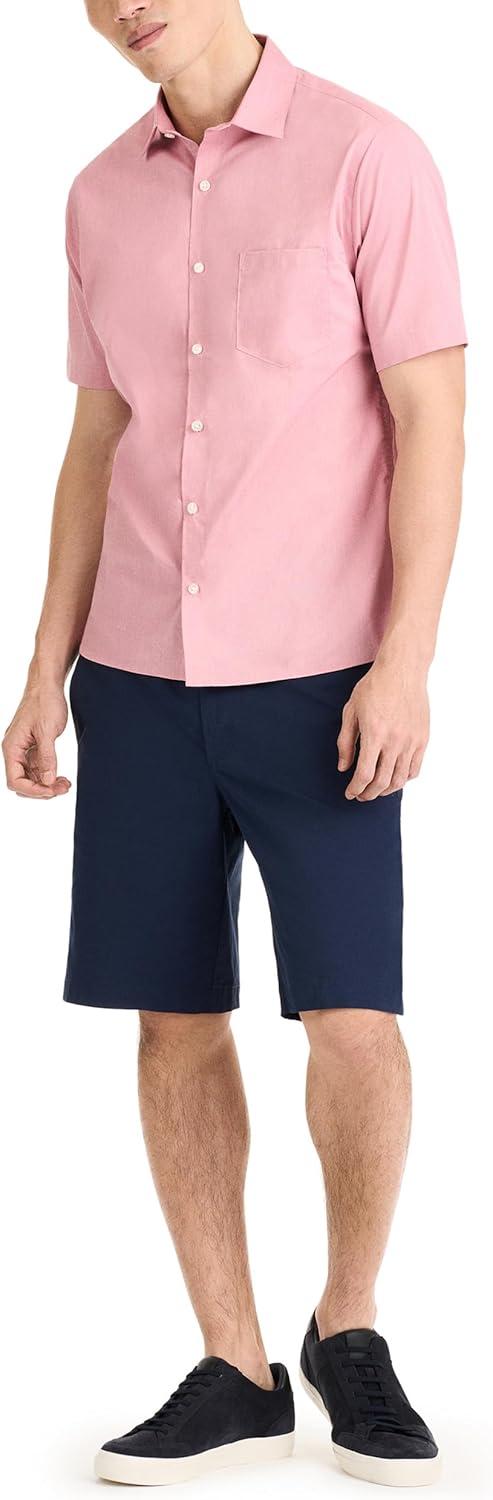 imageVan Heusen Mens Wrinkle Free Short Sleeve Button Down Check ShirtPink Nectar