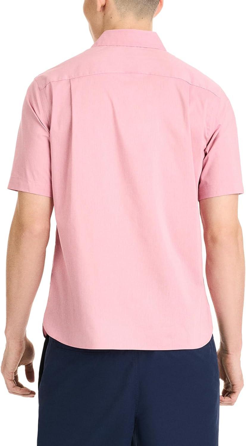 imageVan Heusen Mens Wrinkle Free Short Sleeve Button Down Check ShirtPink Nectar