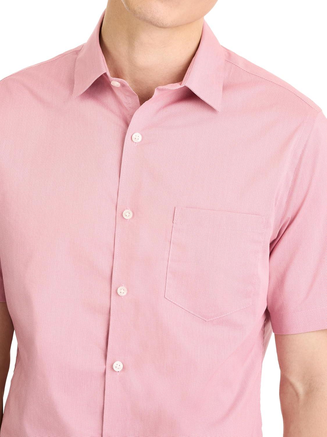 imageVan Heusen Mens Wrinkle Free Short Sleeve Button Down Check ShirtPink Nectar