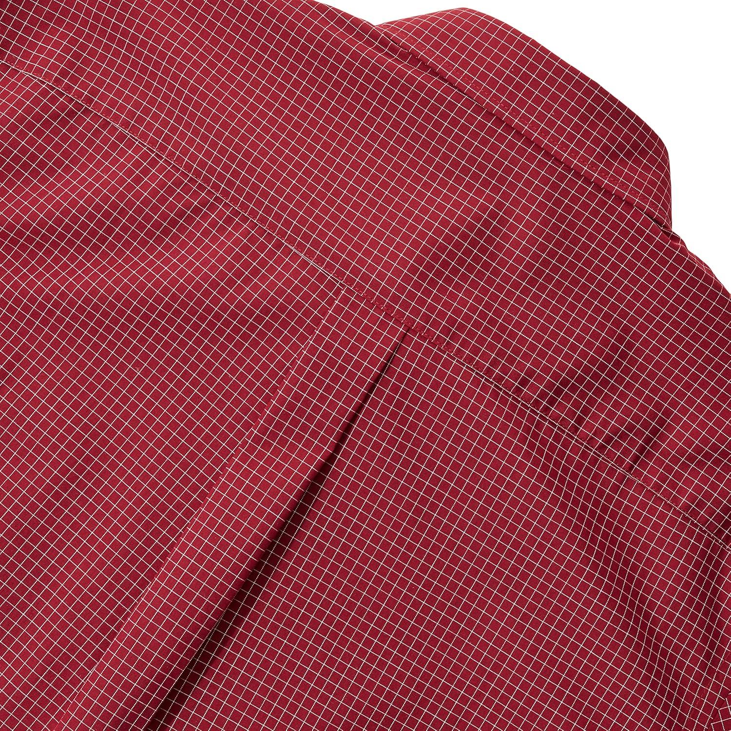 imageVan Heusen Mens Wrinkle Free Short Sleeve Button Down Check ShirtPort Red