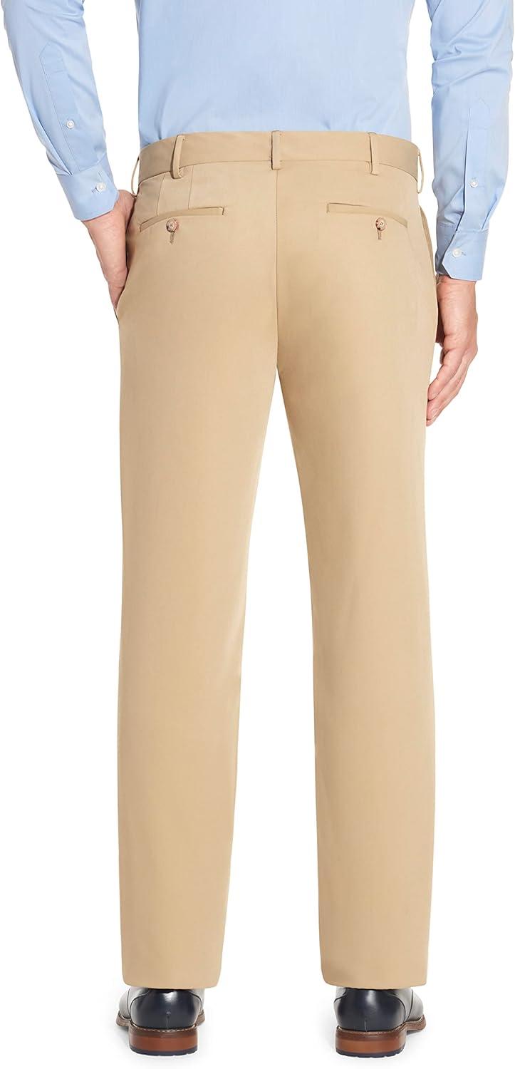 imageVan Heusen Mens Wrinkle Free Stretch Flat Front Dress PantKhaki