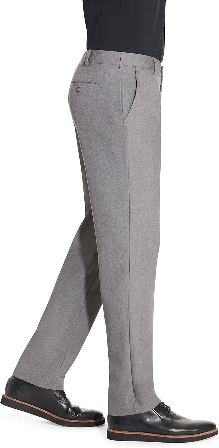 imageVan Heusen Mens Wrinkle Free Stretch Flat Front Dress PantPale Silver