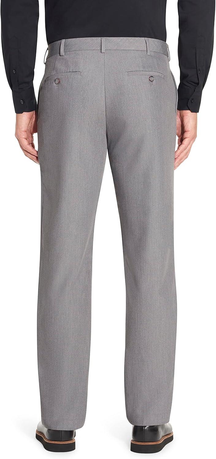 imageVan Heusen Mens Wrinkle Free Stretch Flat Front Dress PantSilver Grey