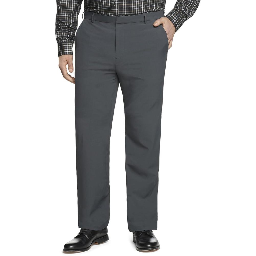 imageVan Heusen Mens Big and Tall Stain Shield Stretch Straight Fit Flat Front Dress PantCharcoal Smoke