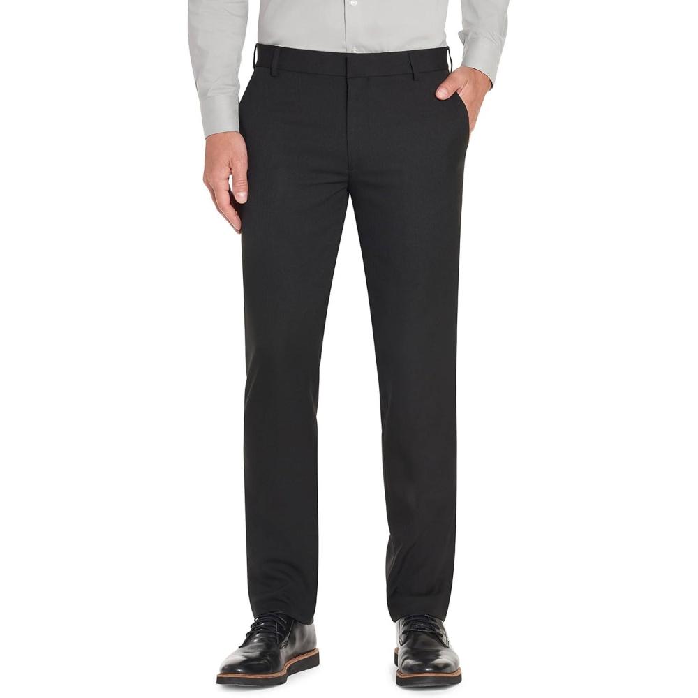 imageVan Heusen Mens Big and Tall Traveler Stretch Flat Front Dress PantBlack Noir