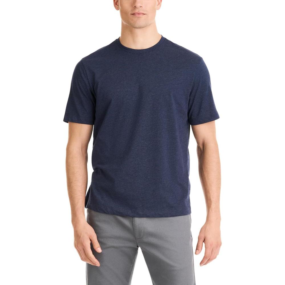 imageVan Heusen Mens Essential Stain Shield TShirtBlack Iris Heather