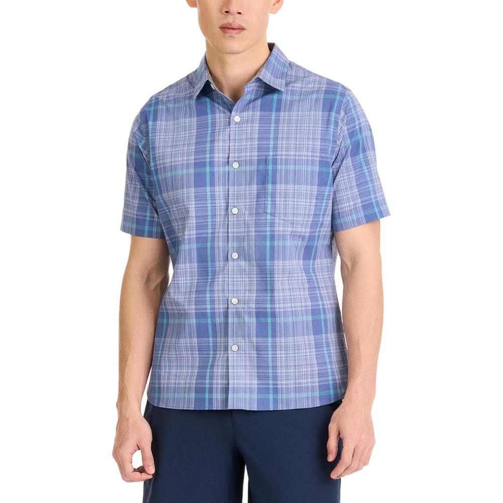 imageVan Heusen Mens Essential Woven Short Sleeve Button UpGrey Blue