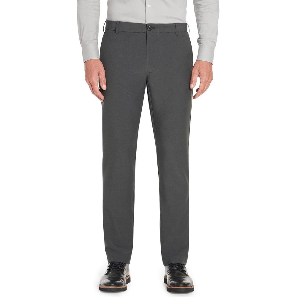 imageVan Heusen Mens Flex Flat Front Straight Fit PantCharcoal