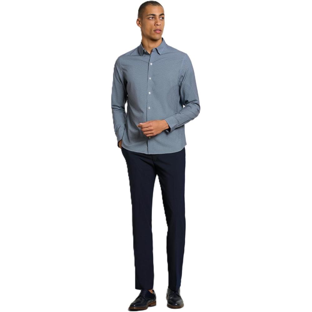 imageVan Heusen Mens Flex Flat Front Straight Fit PantSky Captain Blue Soft Lux