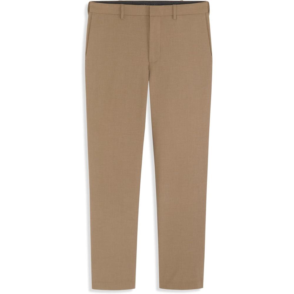 imageVan Heusen Mens Flex Flat Front Straight Fit PantTigers Eye Khaki Soft Lux