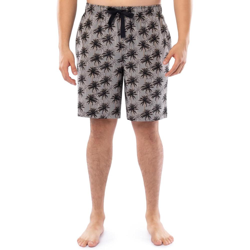 imageVan Heusen Mens Jersey Knit Sleep ShortsGreyPalm