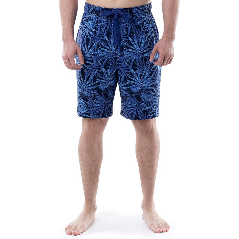 imageVan Heusen Mens Jersey Knit Sleep ShortsNavyPalm