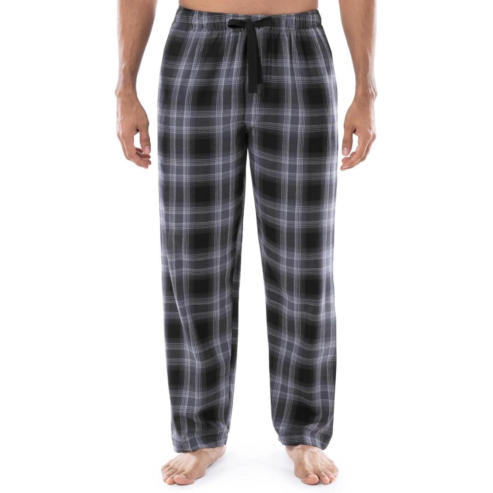 imageVan Heusen Mens Polyrayon Yarndye Woven Sleep Pajama PantBlack Plaid