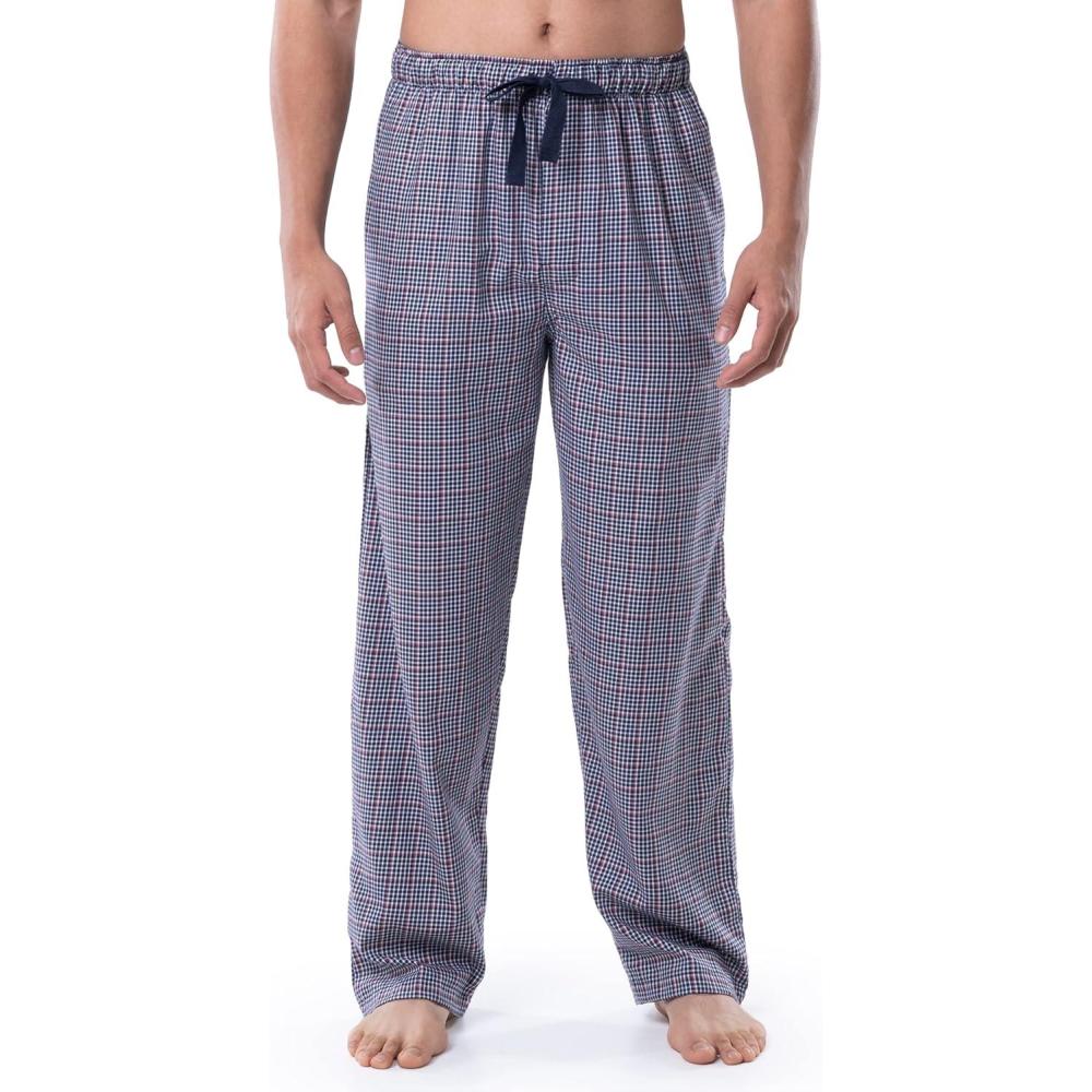 imageVan Heusen Mens Polyrayon Yarndye Woven Sleep Pajama PantNavyPink Check