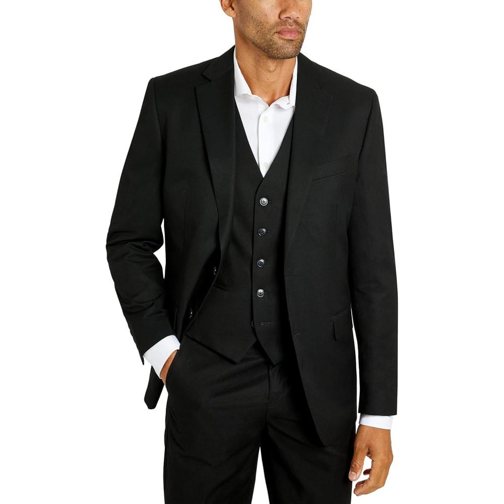 imageVan Heusen Mens Regular Fit Suit SeparatesJet Black