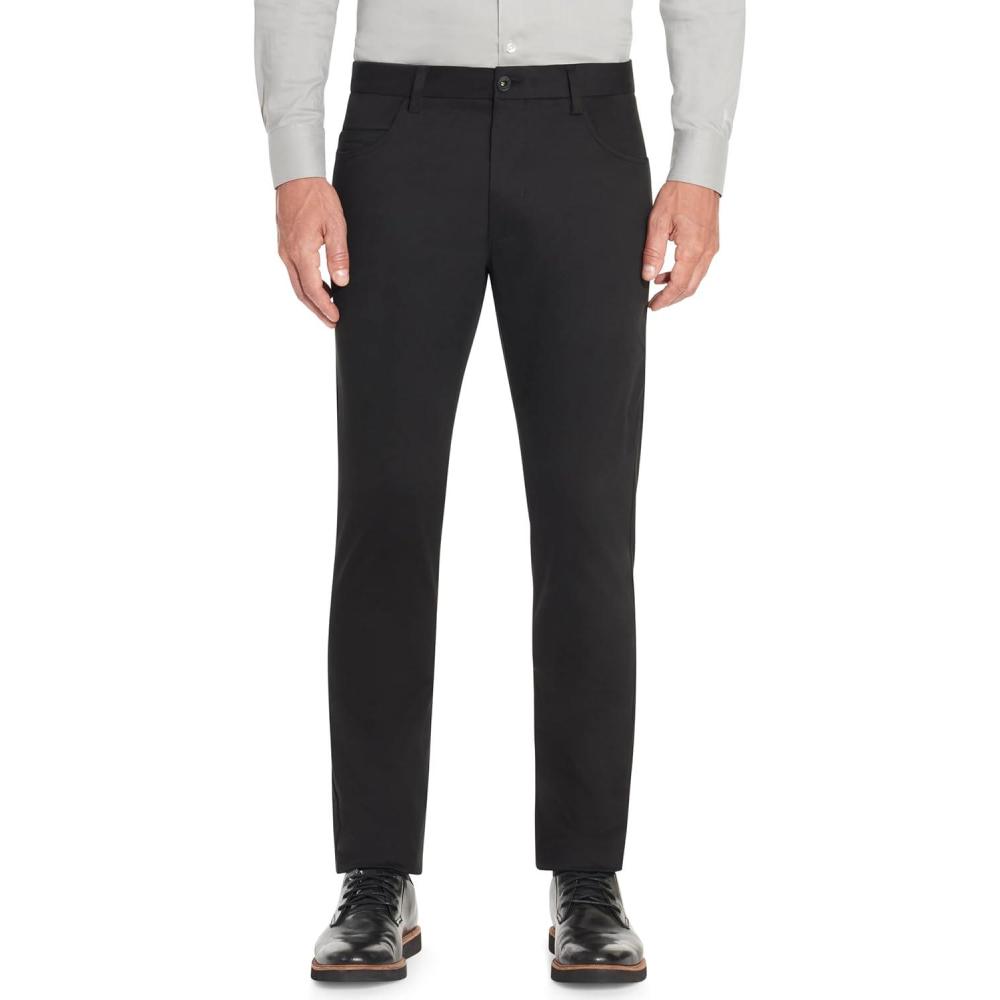 imageVan Heusen Mens Slim Fit Flex Super Soft Tech PantBusiness Casual PantsBlack