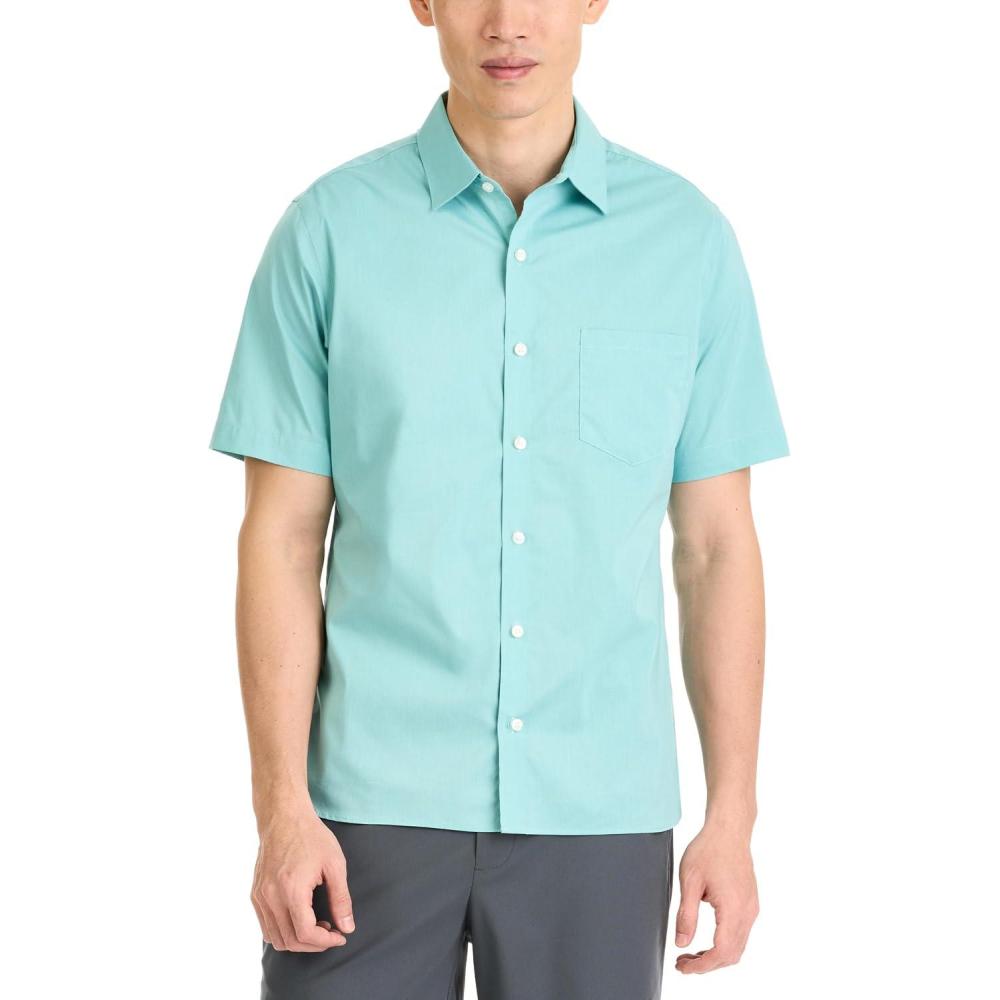 imageVan Heusen Mens Wrinkle Free Short Sleeve Button Down Check ShirtPorcelain