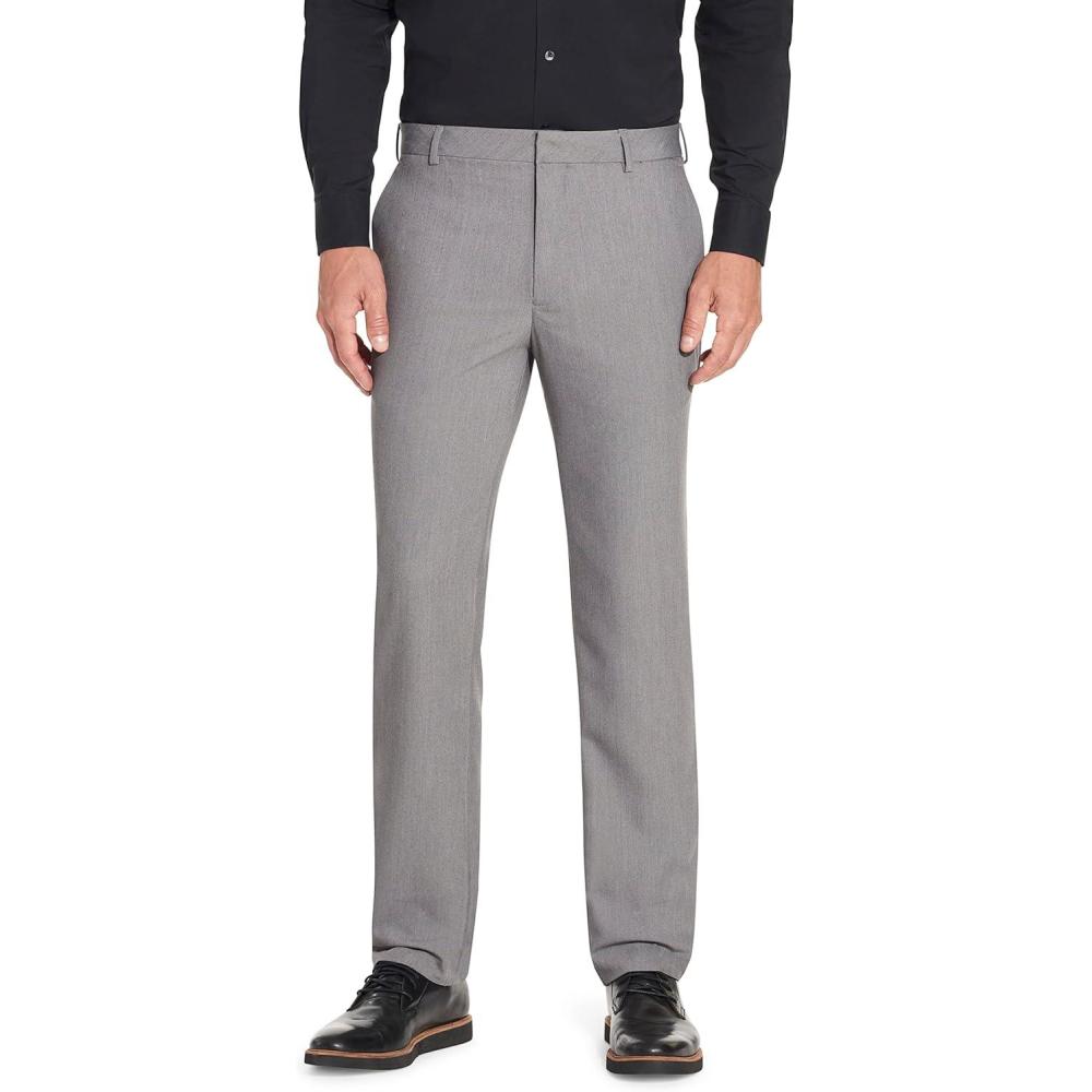 imageVan Heusen Mens Wrinkle Free Stretch Flat Front Dress PantPale Silver