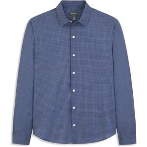 Van Heusen Mens All-Way Performance Stretch Long Sleeve Button Up Shirt, Slim Fit, Regular Length, Quick Dry(Coastal Dot Print)
