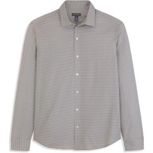 Van Heusen Mens All-Way Performance Stretch Long Sleeve Button Up Shirt, Slim Fit, Regular Length, Quick Dry(Tiger’s Eye)