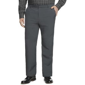 Van Heusen Mens Big and Tall Stain Shield Stretch Straight Fit Flat Front Dress Pant(Charcoal Smoke)