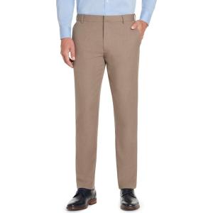 Van Heusen Men’s Big and Tall Traveler Stretch Flat Front Dress Pant(Taupe)