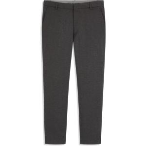 Van Heusen Mens Essential Slim Fit Flat Front Dress Pant, Stretch Fabric & Waistband, Machine Washable(Black Dobby)