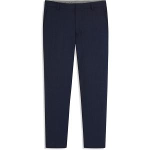 Van Heusen Mens Essential Slim Fit Flat Front Dress Pant, Stretch Fabric & Waistband, Machine Washable(Navy Iris)