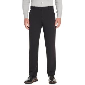 Van Heusen Men’s Flex Flat Front Straight Fit Pant(Black)