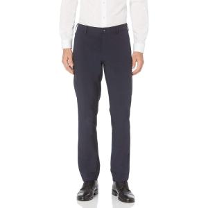 Van Heusen Men’s Flex Flat Front Straight Fit Pant(Sea Navy)