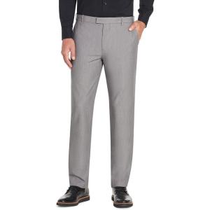 Van Heusen Men’s Flex Flat Front Straight Fit Pant(Silver Grey)