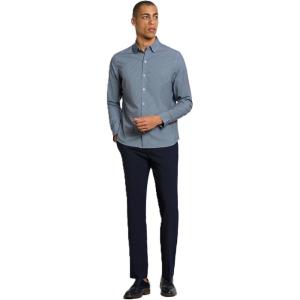 Van Heusen Men’s Flex Flat Front Straight Fit Pant(Sky Captain Blue – Soft Lux)