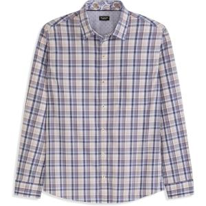 Van Heusen Mens Originals Long Sleeve Button Down Shirt, Slim Fit Regular Length, Comfortable Stretch Fabric(Bleached Denim)