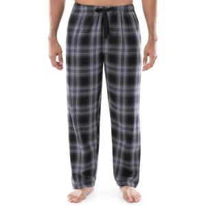 Van Heusen Men’s Poly-rayon Yarn-dye Woven Sleep Pajama Pant(Black Plaid)