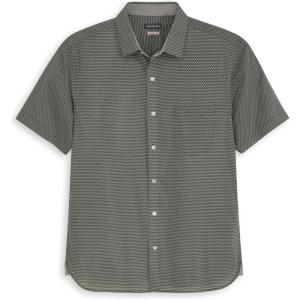 Van Heusen Mens Wrinkle Free Short Sleeve Button Down Check Shirt(Dusty Olive)