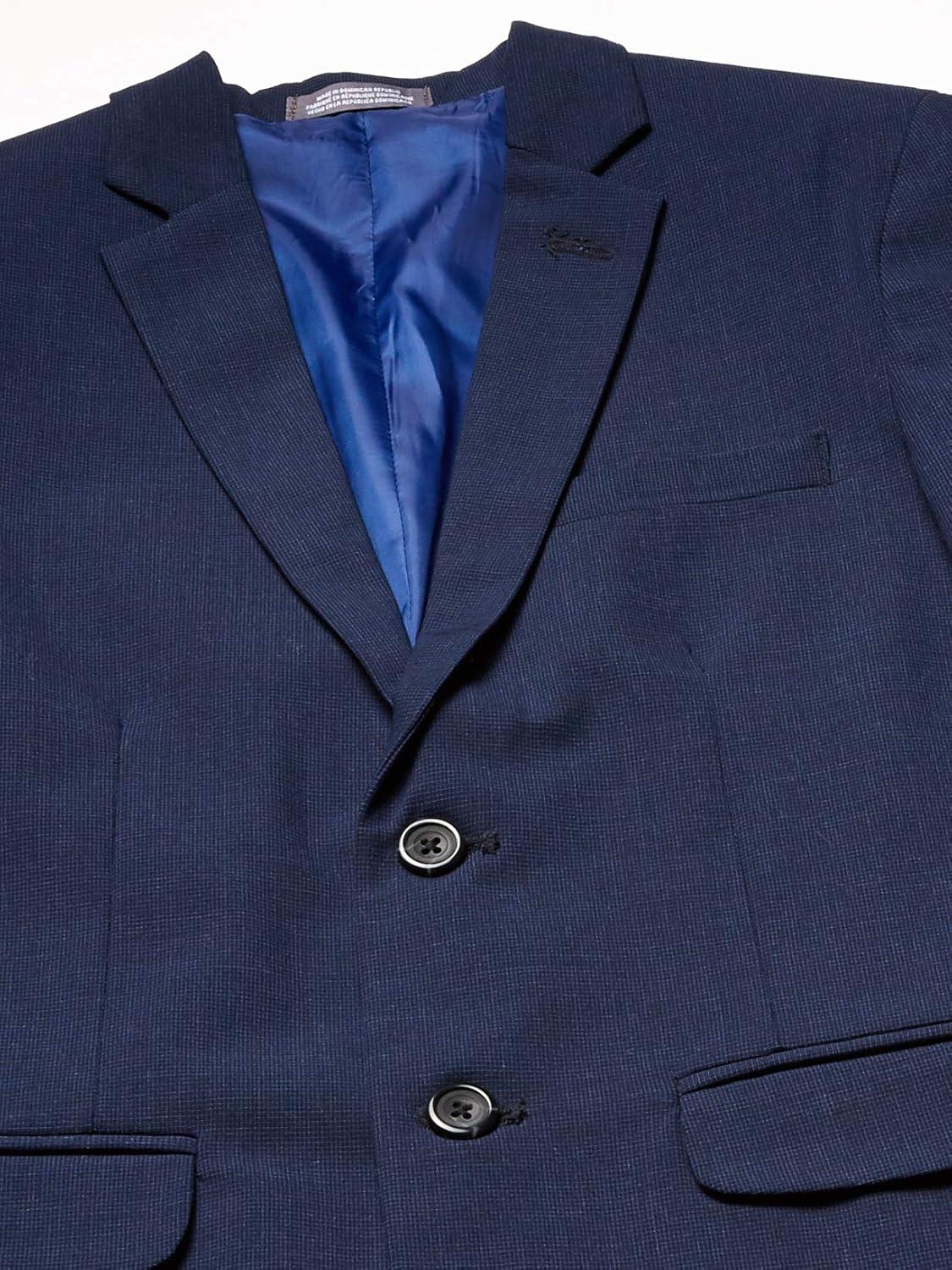 imageVan Heusen Boys Adaptive Flex Stretch Suit Jacket Faux Buttons amp Velcro ClosureBank Blue