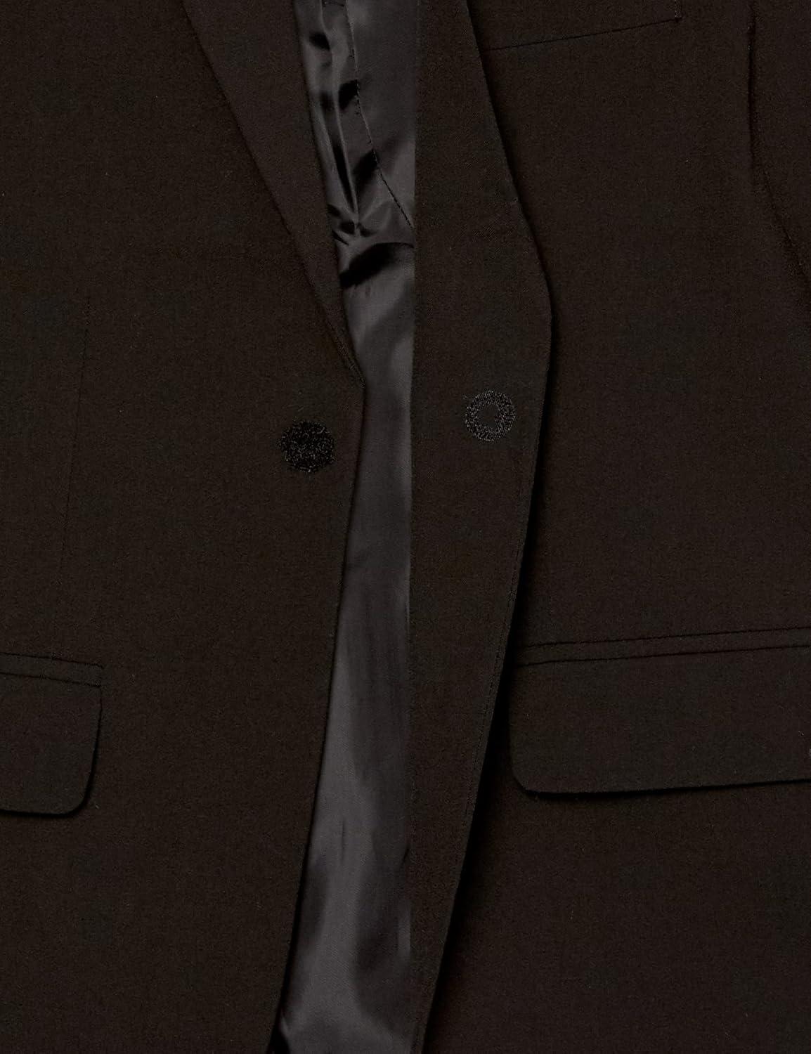 imageVan Heusen Boys Adaptive Flex Stretch Suit Jacket Faux Buttons amp Velcro ClosureBlack