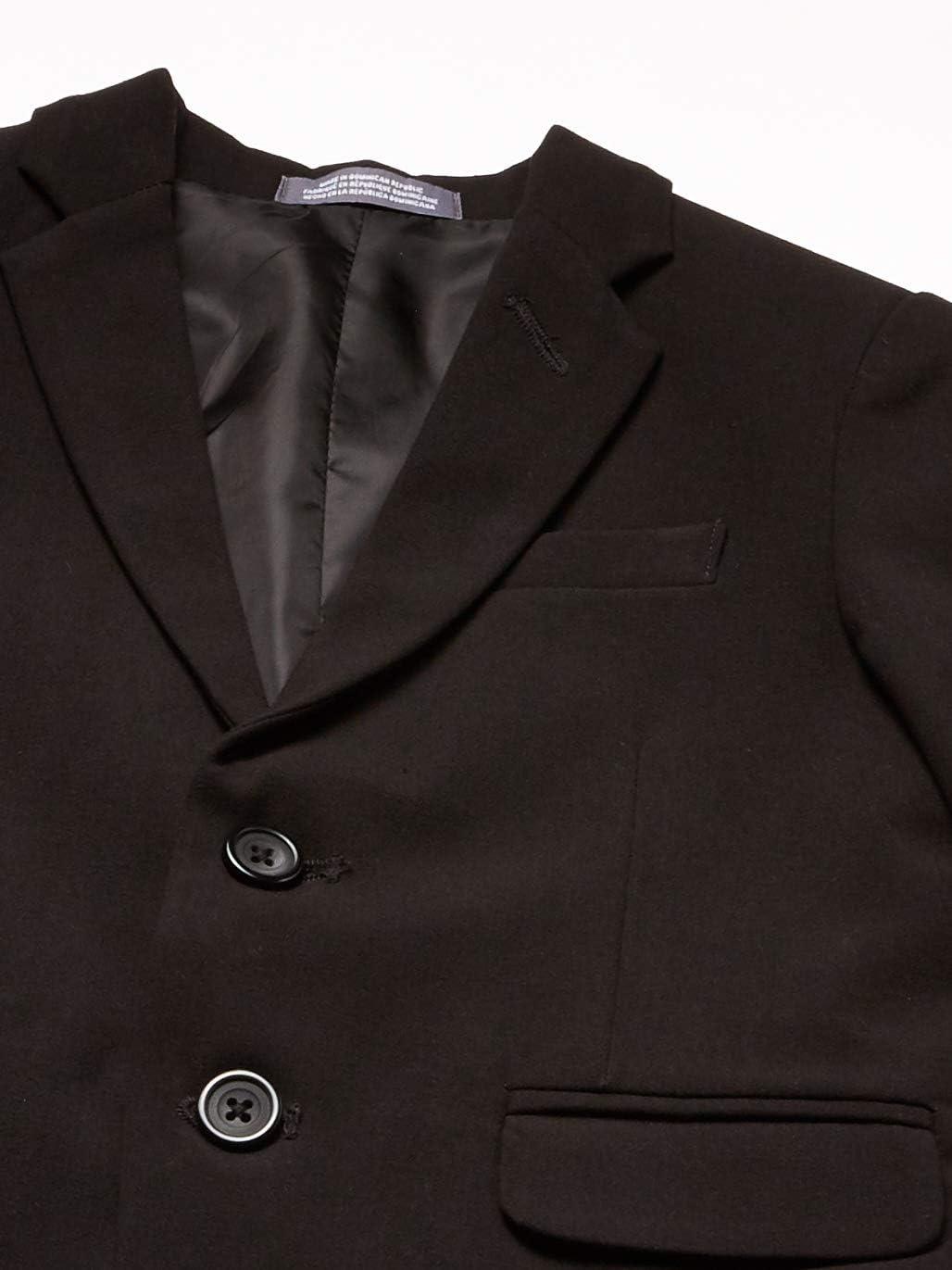imageVan Heusen Boys Adaptive Flex Stretch Suit Jacket Faux Buttons amp Velcro ClosureBlack