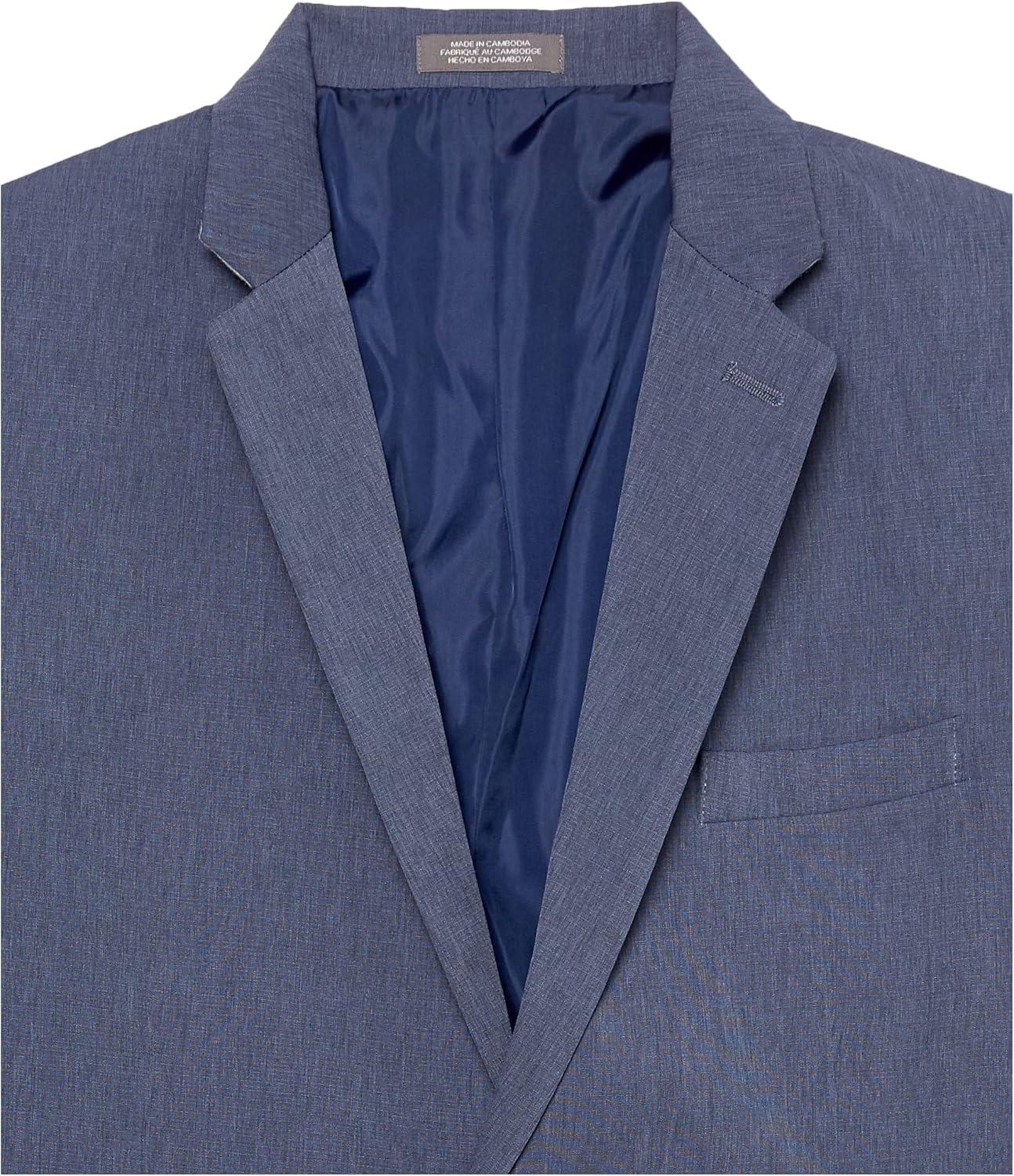 imageVan Heusen Boys Adaptive Flex Stretch Suit Jacket Faux Buttons amp Velcro ClosureBlue Performance