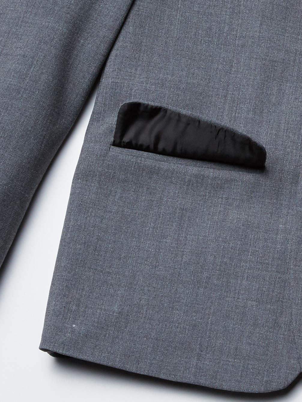 imageVan Heusen Boys Adaptive Flex Stretch Suit Jacket Faux Buttons amp Velcro ClosureOxford Grey