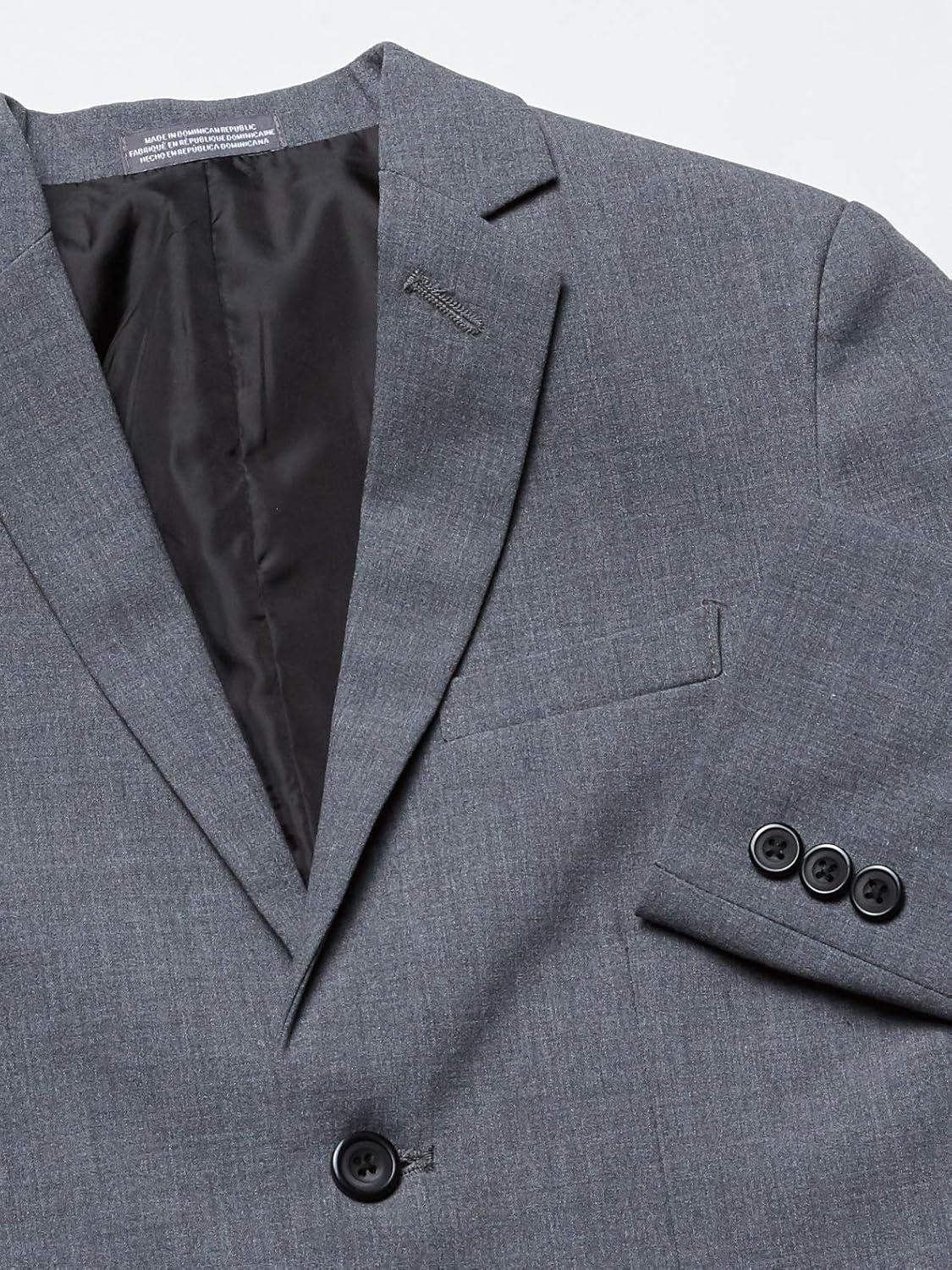 imageVan Heusen Boys Adaptive Flex Stretch Suit Jacket Faux Buttons amp Velcro ClosureOxford Grey