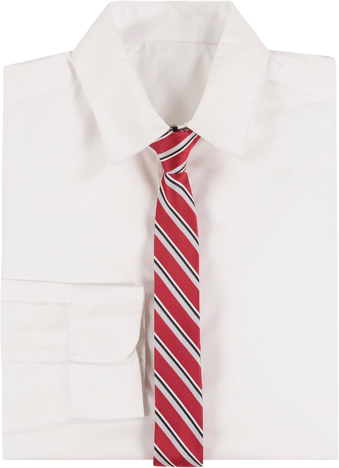 imageVan Heusen Boys Adaptive Long Sleeve Collared ButtonDown Dress Shirt and Tie Set Faux Buttons amp Velcro ClosureWhite