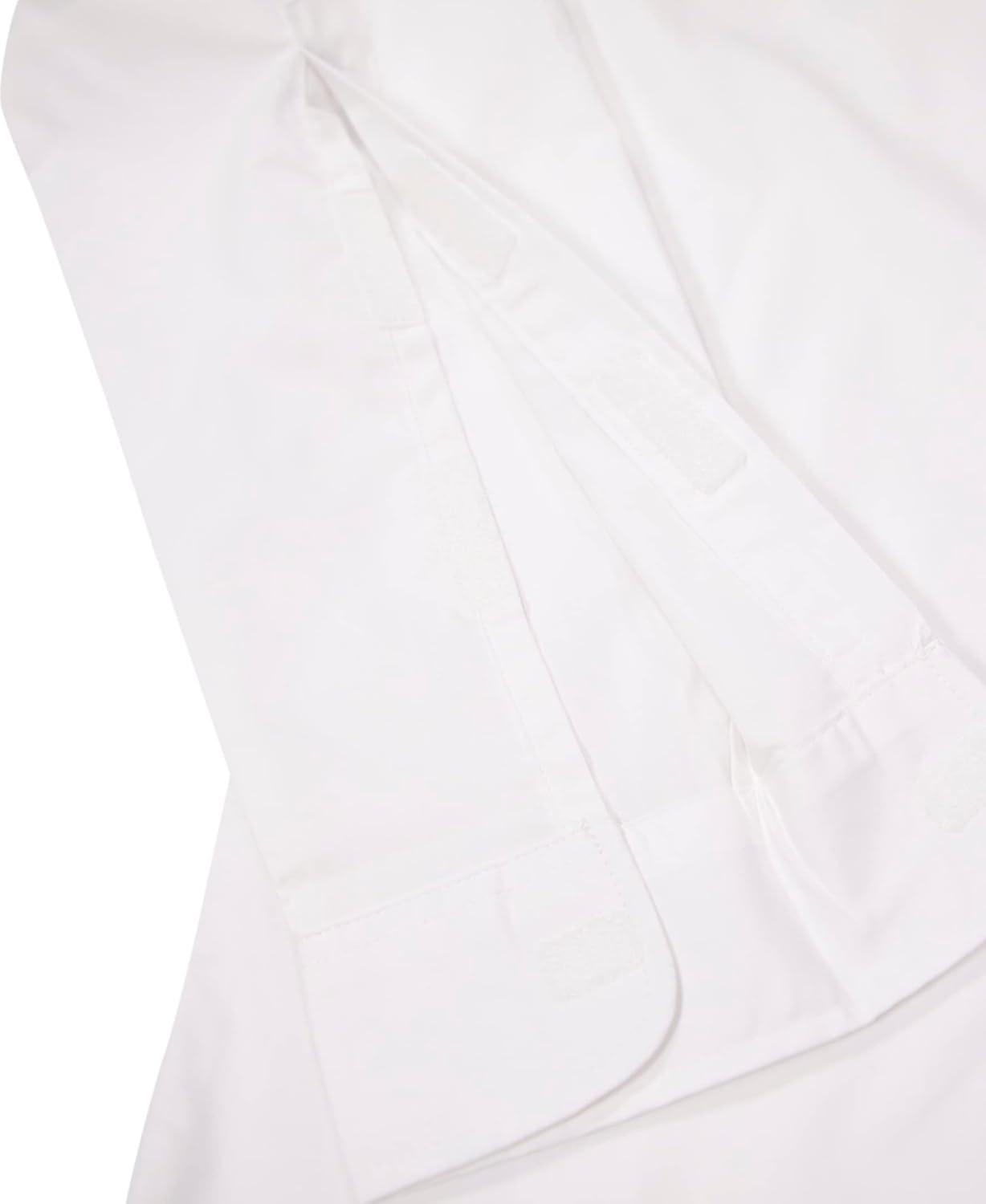 imageVan Heusen Boys Adaptive Long Sleeve Collared ButtonDown Dress Shirt and Tie Set Faux Buttons amp Velcro ClosureWhite