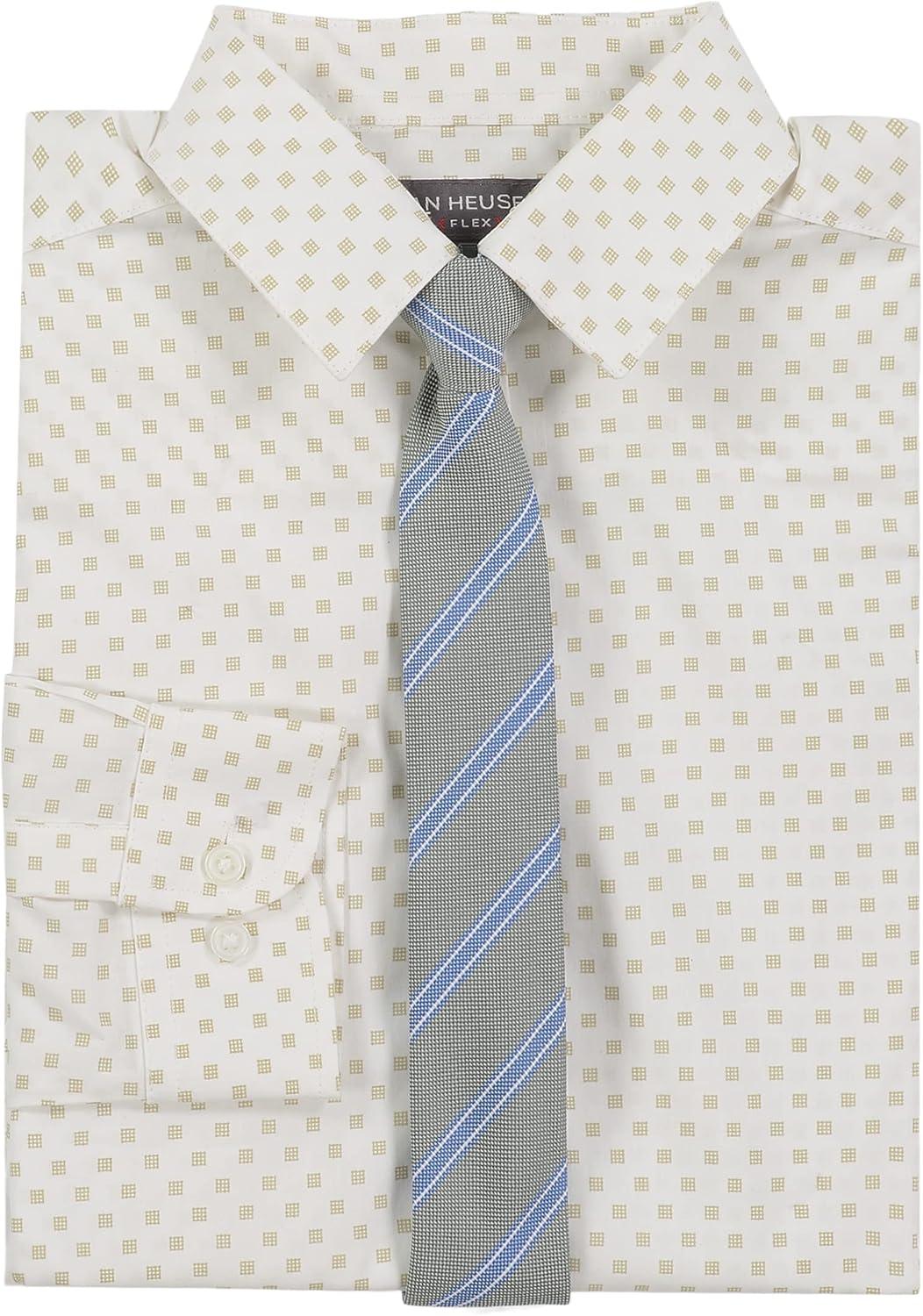 imageVan Heusen Boys Long Sleeve Collared Buttondown Dress Shirt and Tie SetCrockery