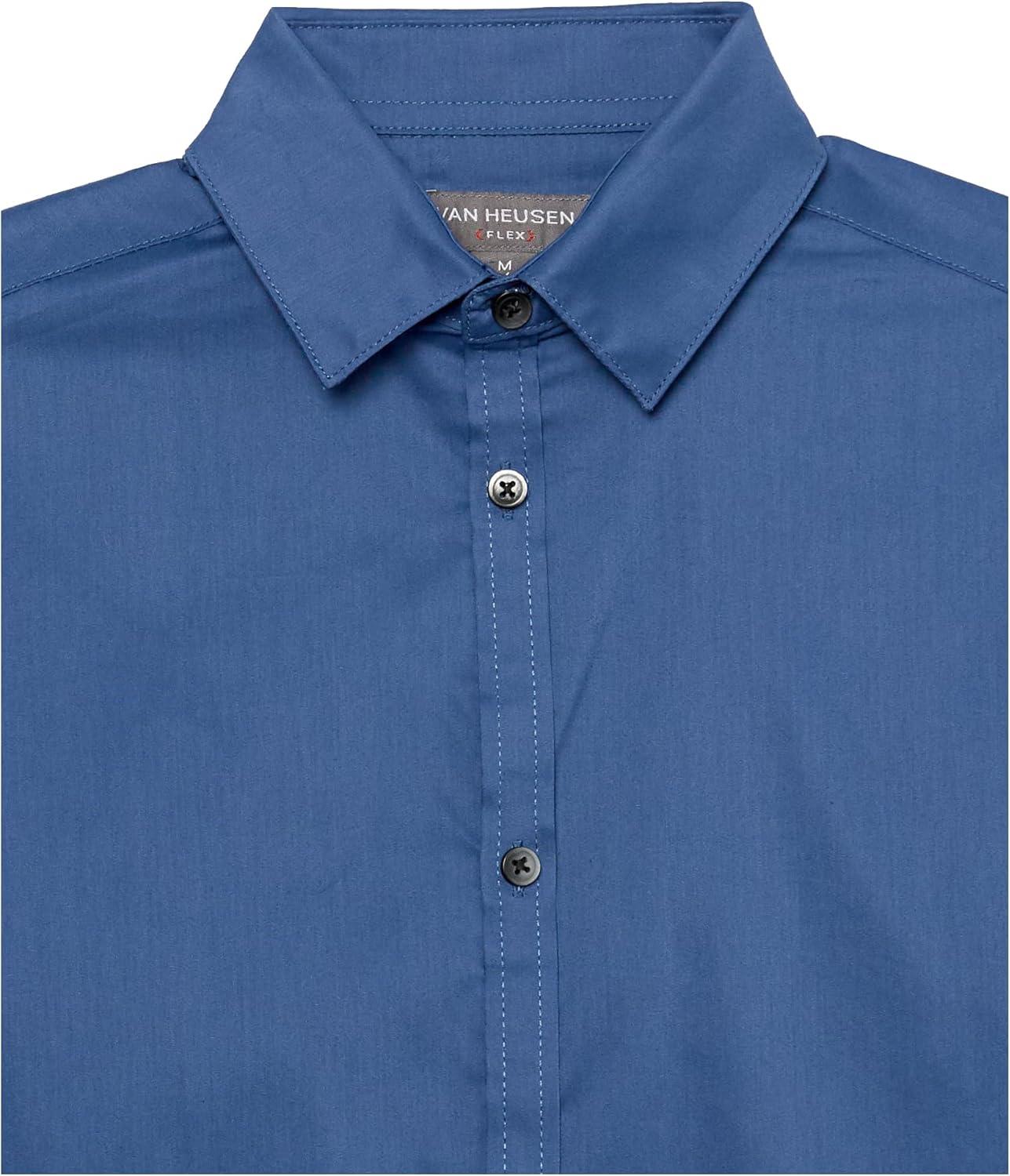 imageVan Heusen Boys Long Sleeve Collared Buttondown Dress Shirt and Tie SetEstonian Blue